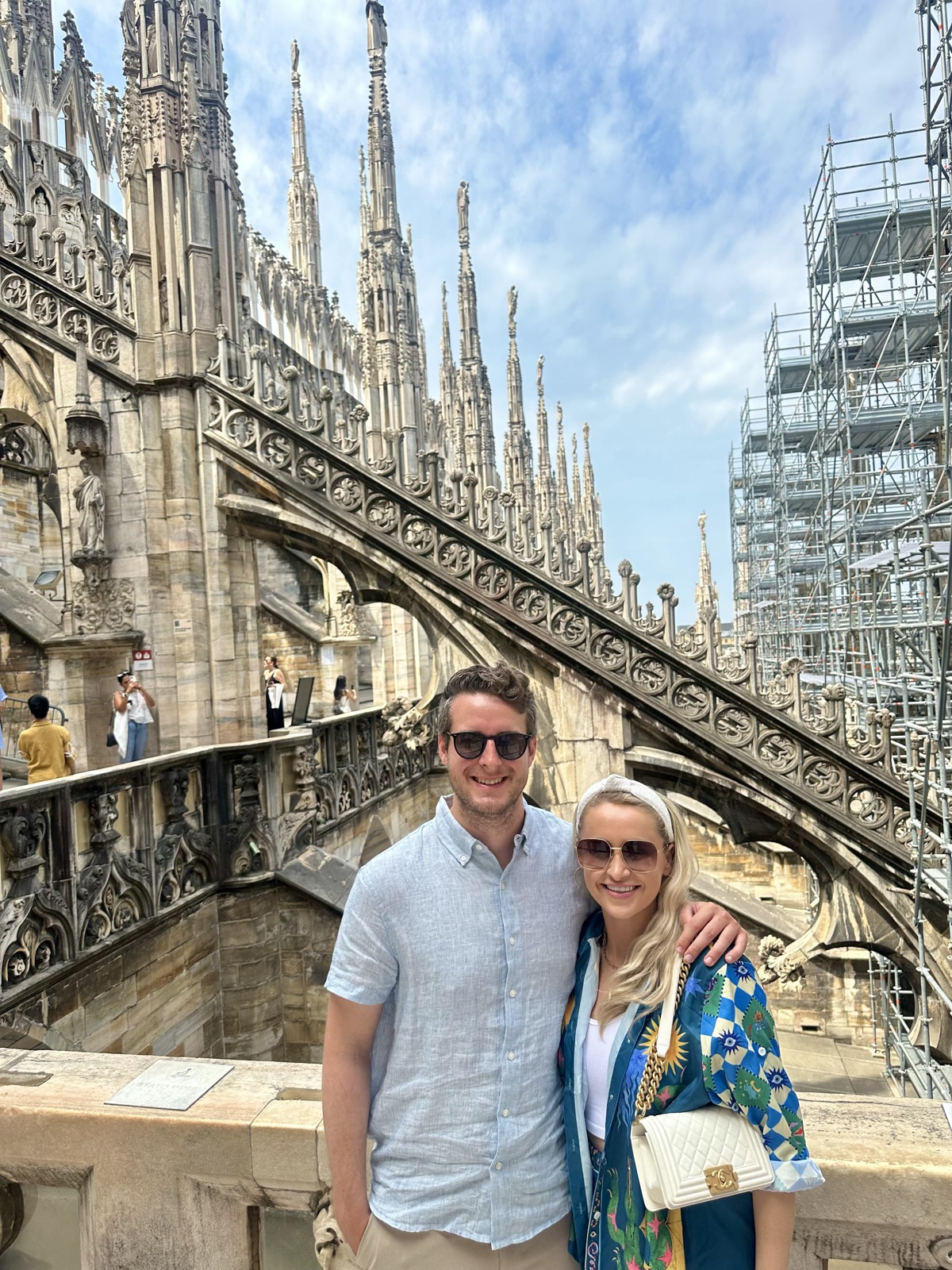 Hope and Patrick at the Milan Cathedral